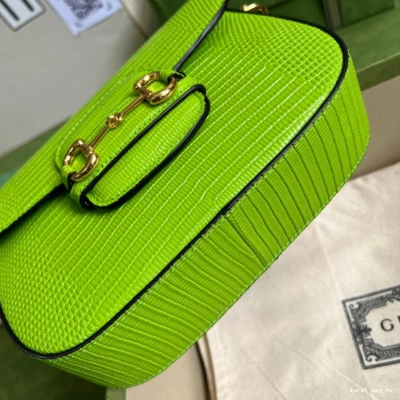 First bag ru Gucci mini lizard 1955 Horsebit bag 0726